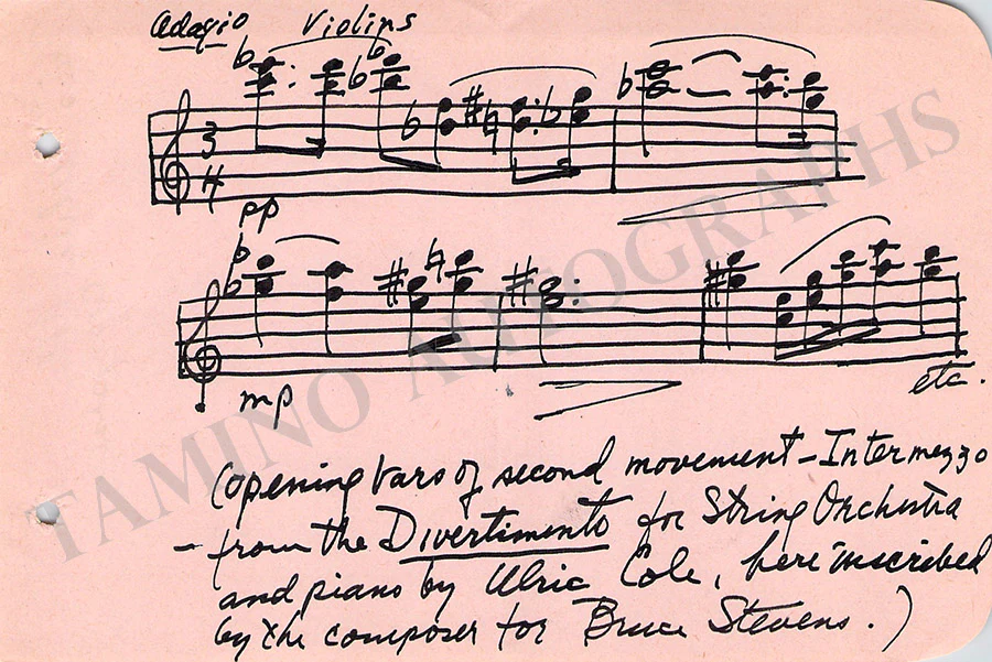 Composers - Autograph Music Quotes Signed (Various Options) R-U - Image 25