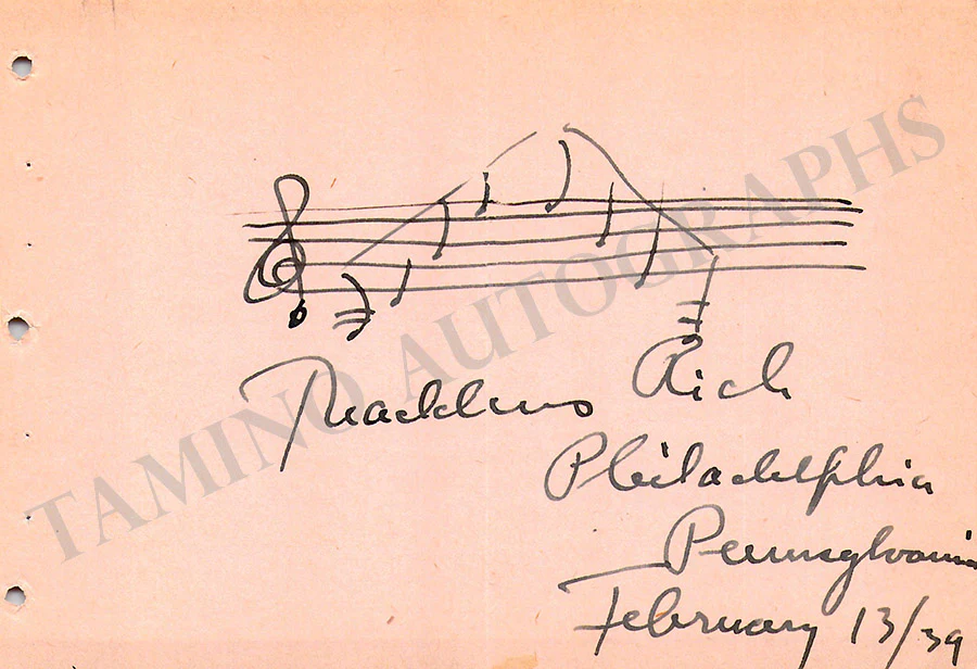 Composers - Autograph Music Quotes Signed (Various Options) R-U - Image 9