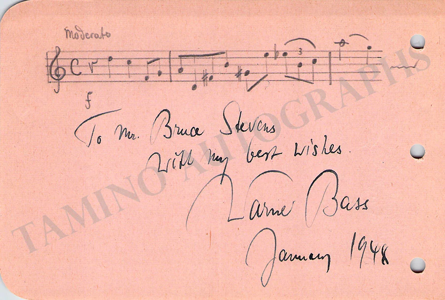 Composers - Autograph Music Quotes Signed (Various Options) V-Z - Image 13