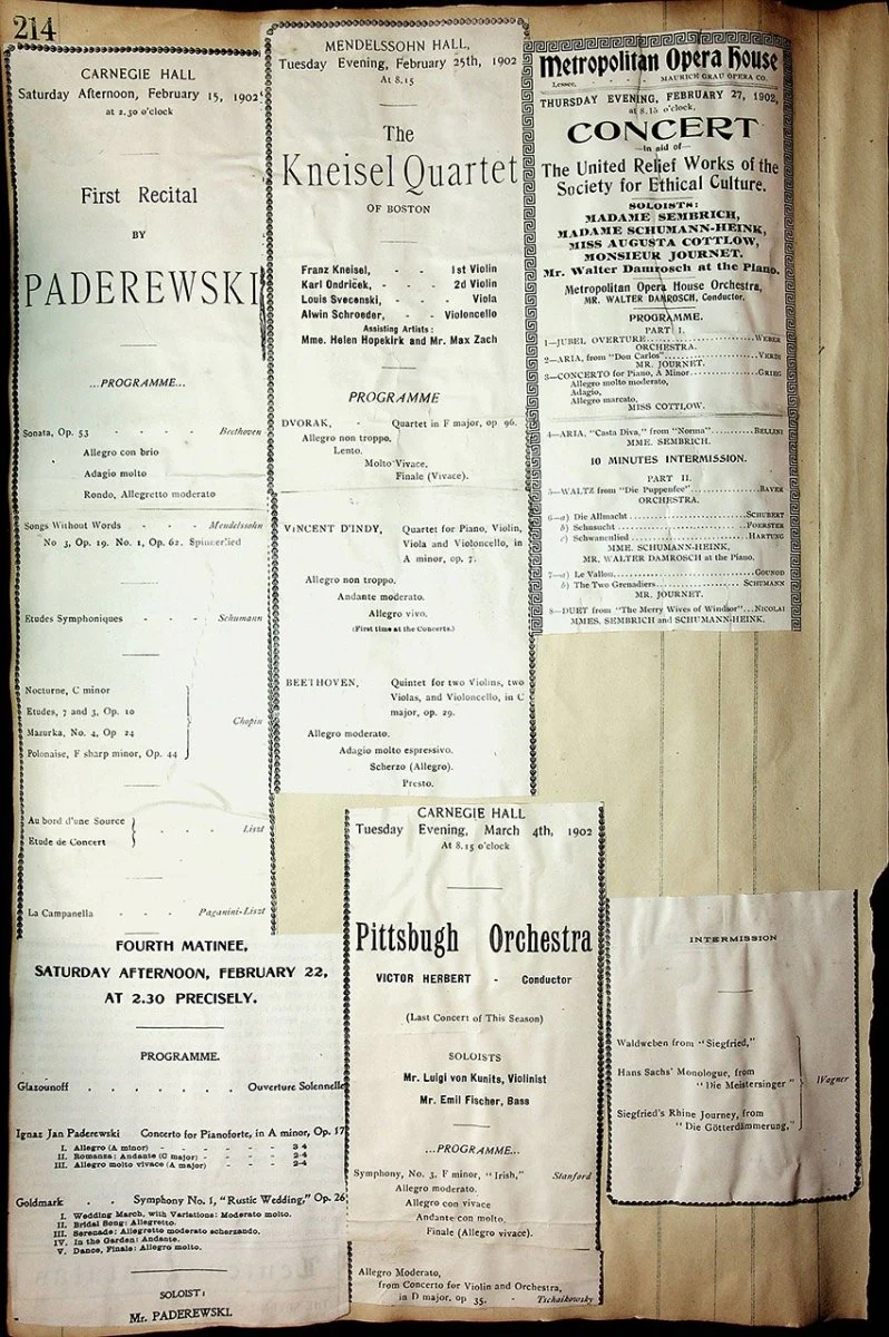 Concerts - Large Program Clip Collection 1883-1925 - Image 40