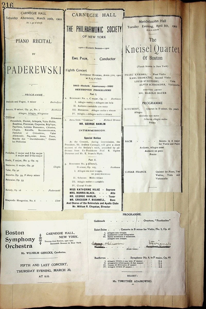 Concerts - Large Program Clip Collection 1883-1925 - Image 42