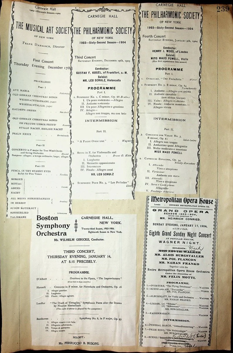 Concerts - Large Program Clip Collection 1883-1925 - Image 45