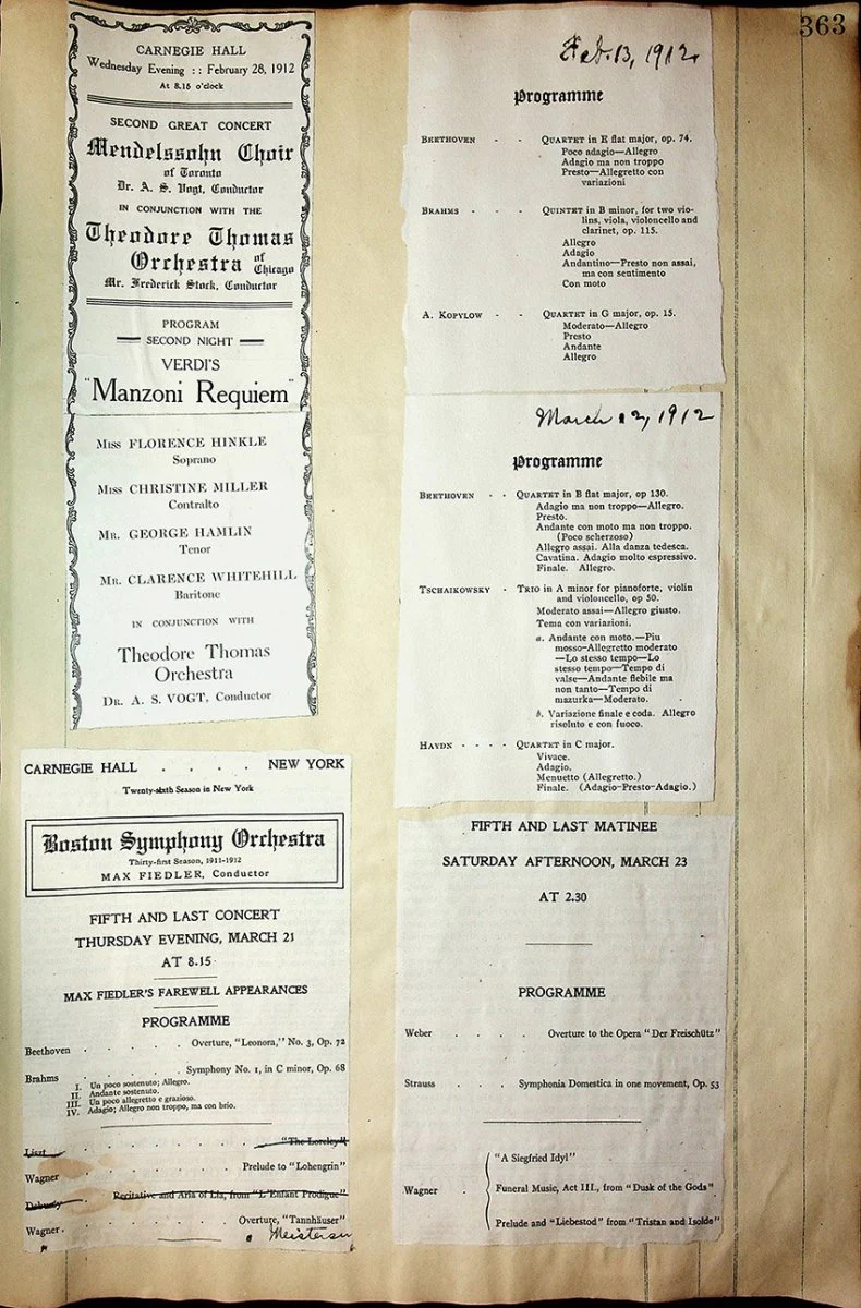 Concerts - Large Program Clip Collection 1883-1925 - Image 89