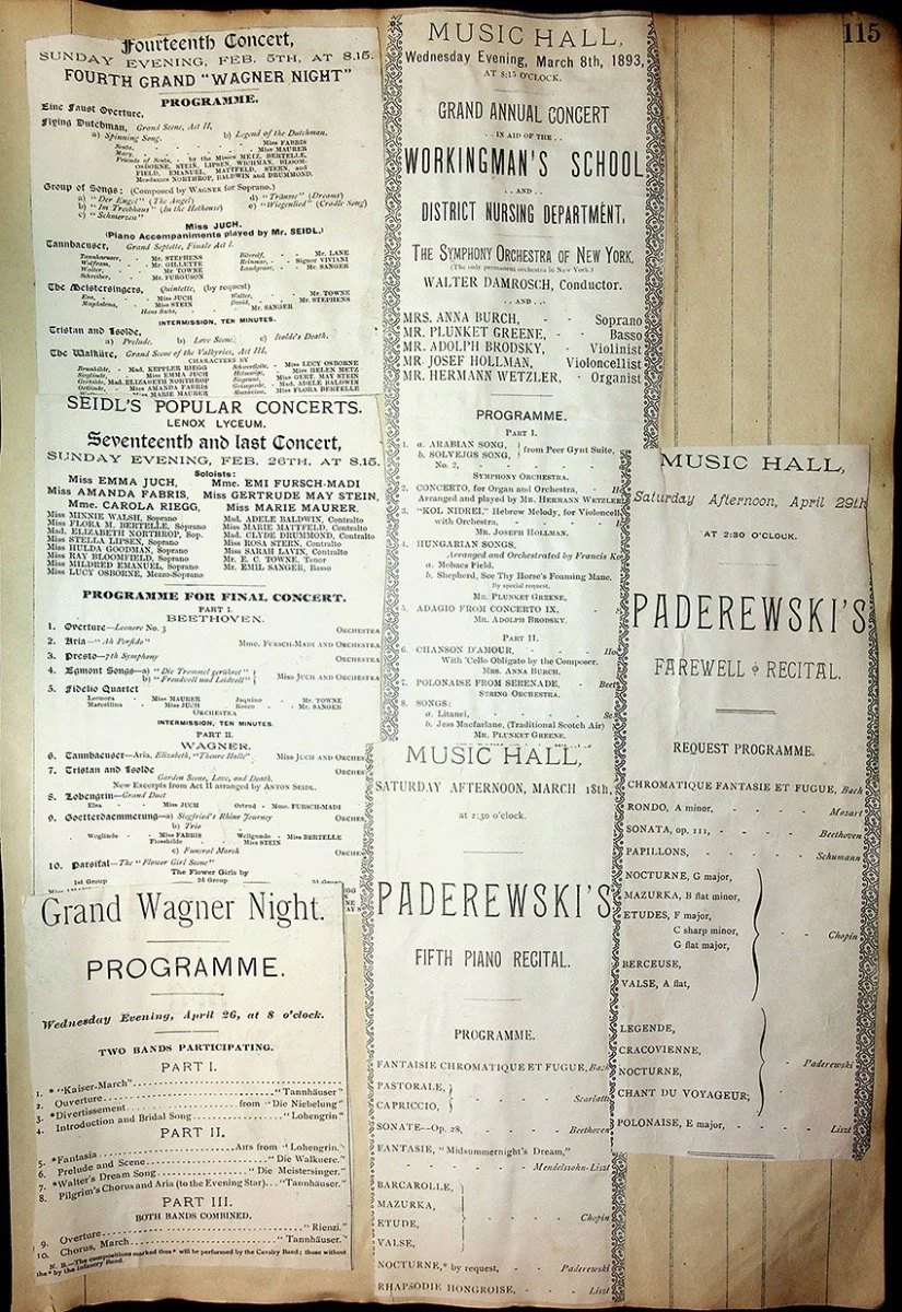 Concerts - Large Program Clip Collection 1883-1925 - Image 9