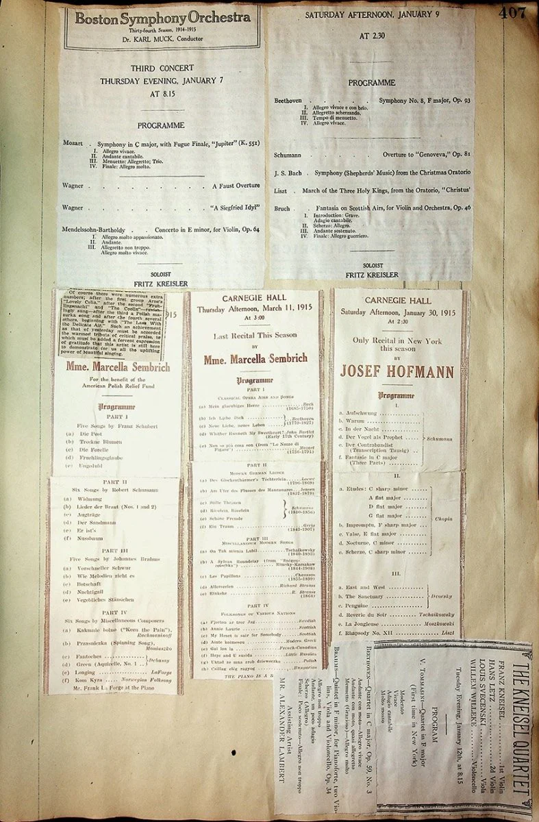 Concerts - Large Program Clip Collection 1883-1925 - Image 99