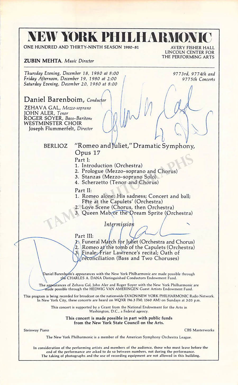 Conductors Signed Program Pages – Set of 42 - Image 10