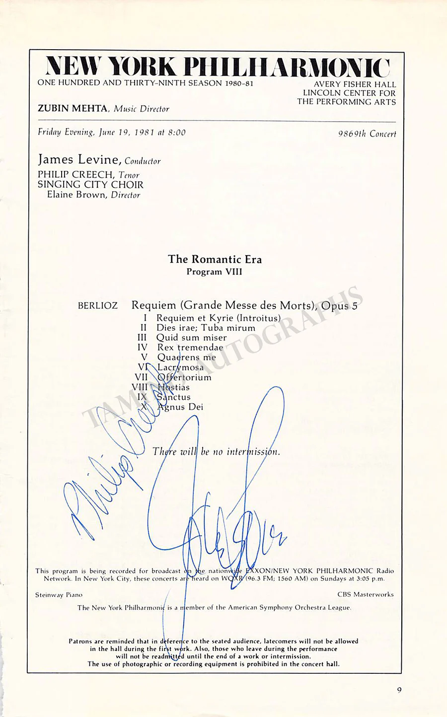 Conductors Signed Program Pages – Set of 42 - Image 22