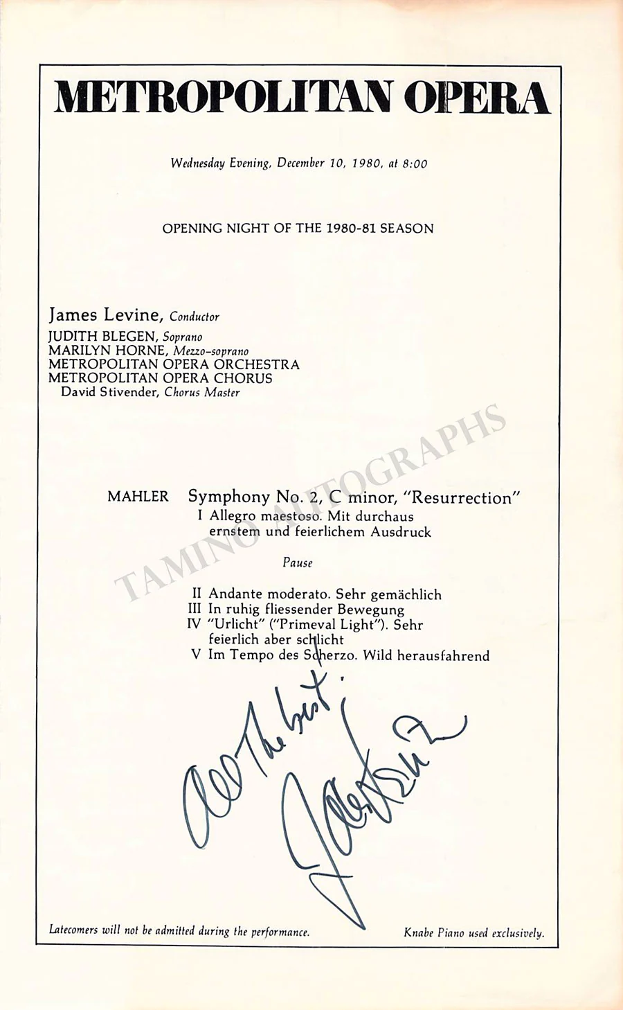 Conductors Signed Program Pages – Set of 42 - Image 23