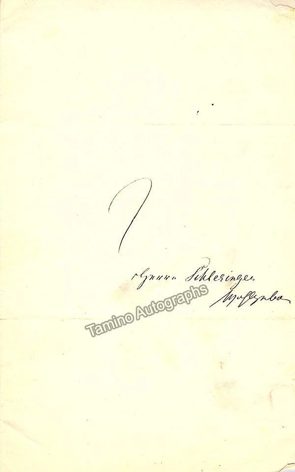 Crelinger, Auguste - Autograph Note Signed - Image 2