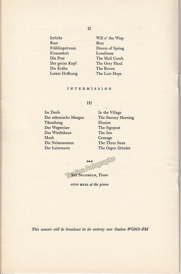 Curzon, Clifford - Budapest String Quartet - Signed Program - Image 6