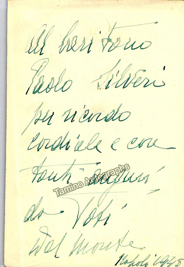 DAL MONTE, Toti (Various Autographs) - Image 18