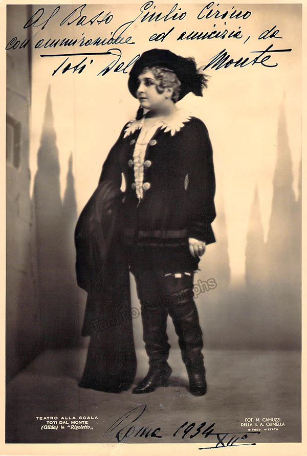 DAL MONTE, Toti (Various Autographs) - Image 29