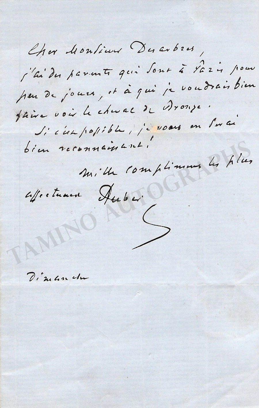 Auber, Daniel - Autograph Manuscripts (Various Options) - Image 12