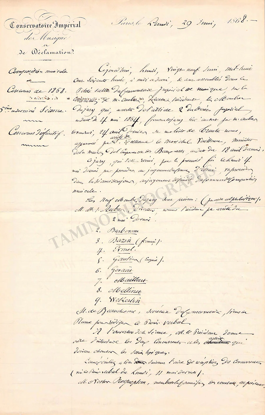 Auber, Daniel - Autograph Manuscripts (Various Options) - Image 19