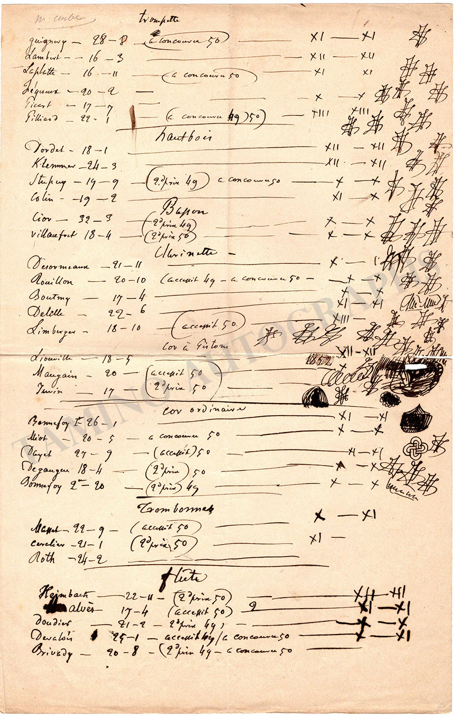 Auber, Daniel - Autograph Manuscripts (Various Options) - Image 7