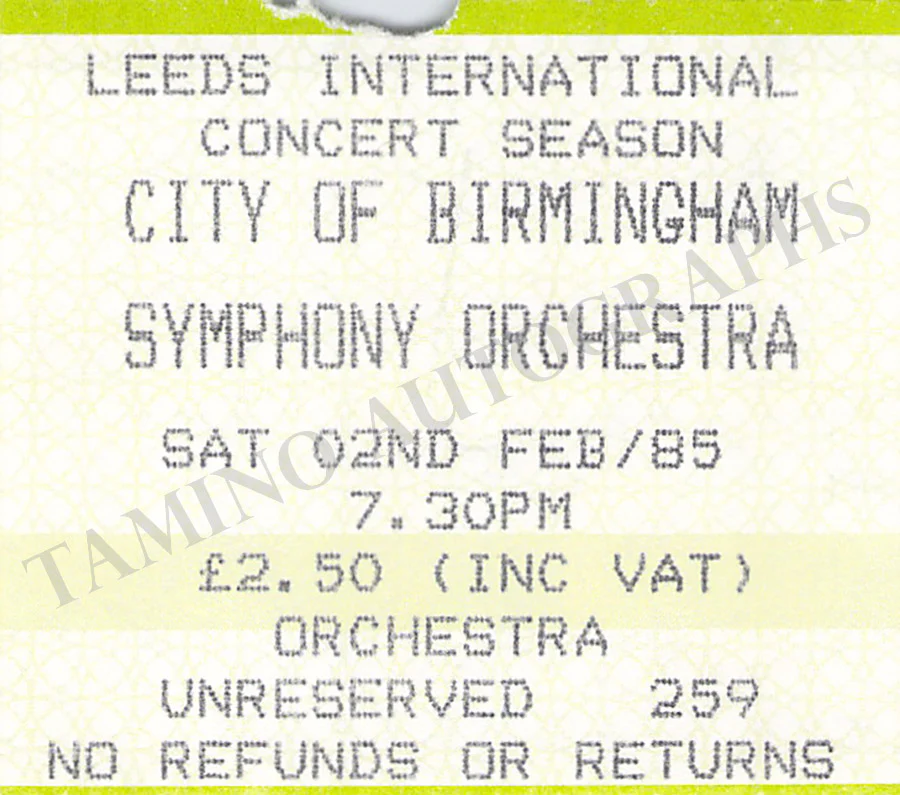 De Larrocha, Alicia - Rattle, Simon - Signed Program Leeds 1985 - Image 5