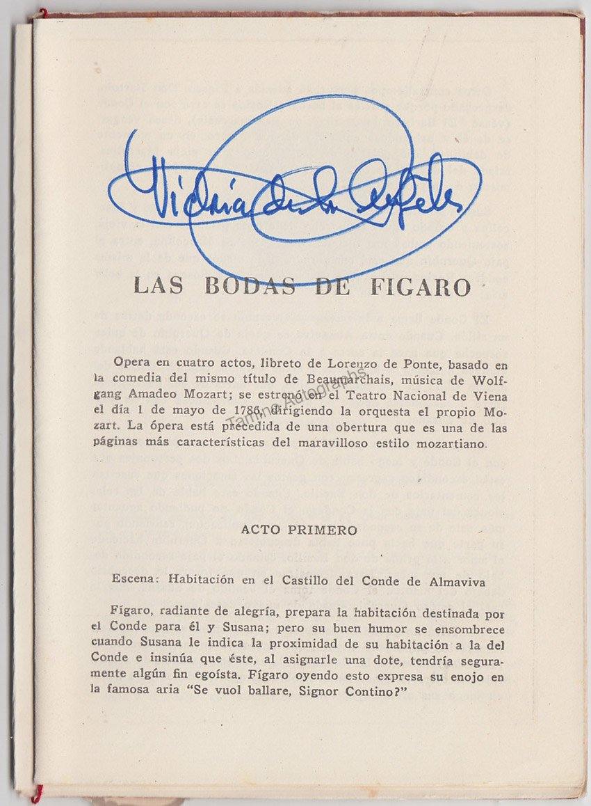 De los Angeles, Victoria - Lot x 6 Signed Opera Programs - Image 6