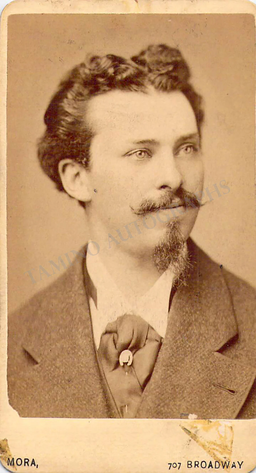Del Puente, Giuseppe - Signed Card + Unsigned CDV