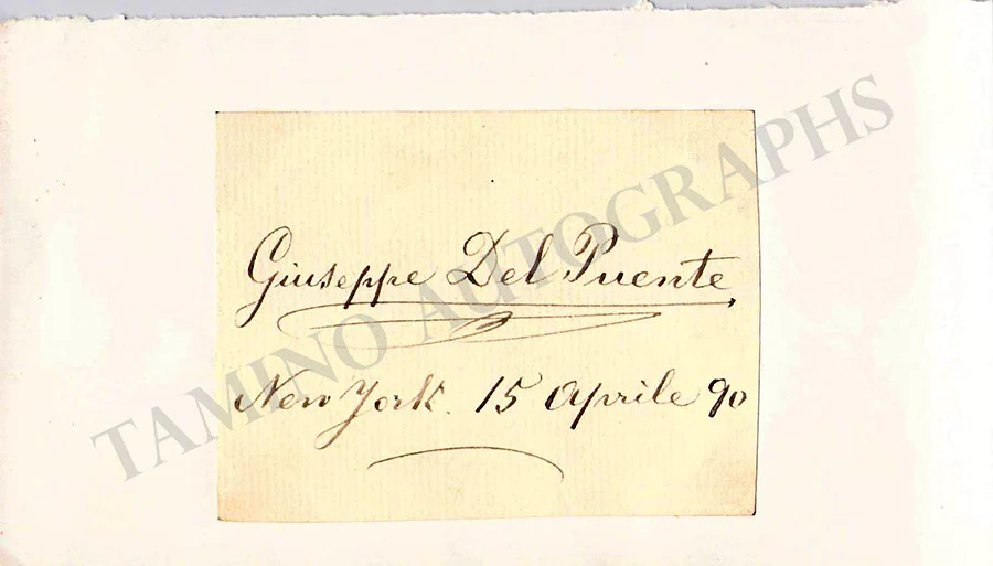 Del Puente, Giuseppe - Signed Card + Unsigned CDV - Image 3