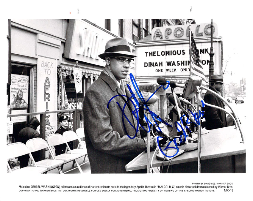 Washington, Denzel - Signed Photograph in "Malcolm X"