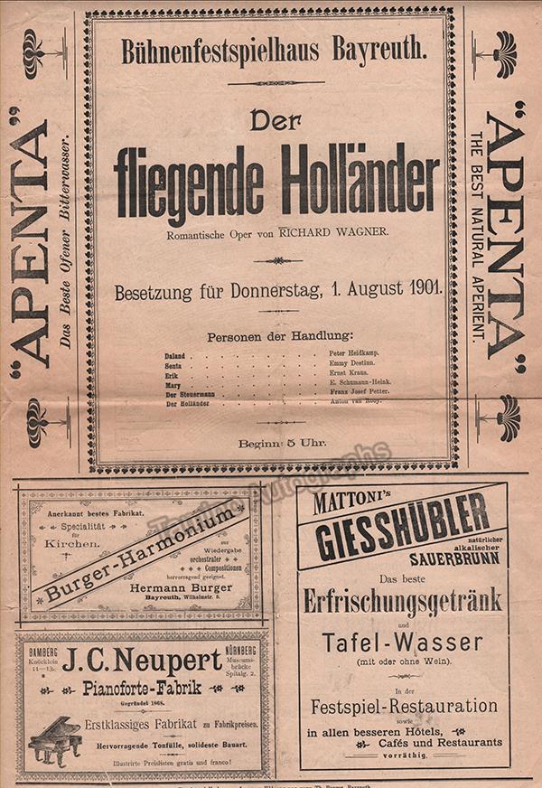 Der Fliegende Hollander - Larger Size Program 1901