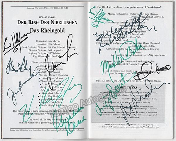 Der Ring des Nibelungen - 4 Metropolitan Opera Programs with Multiple Signatures 2000