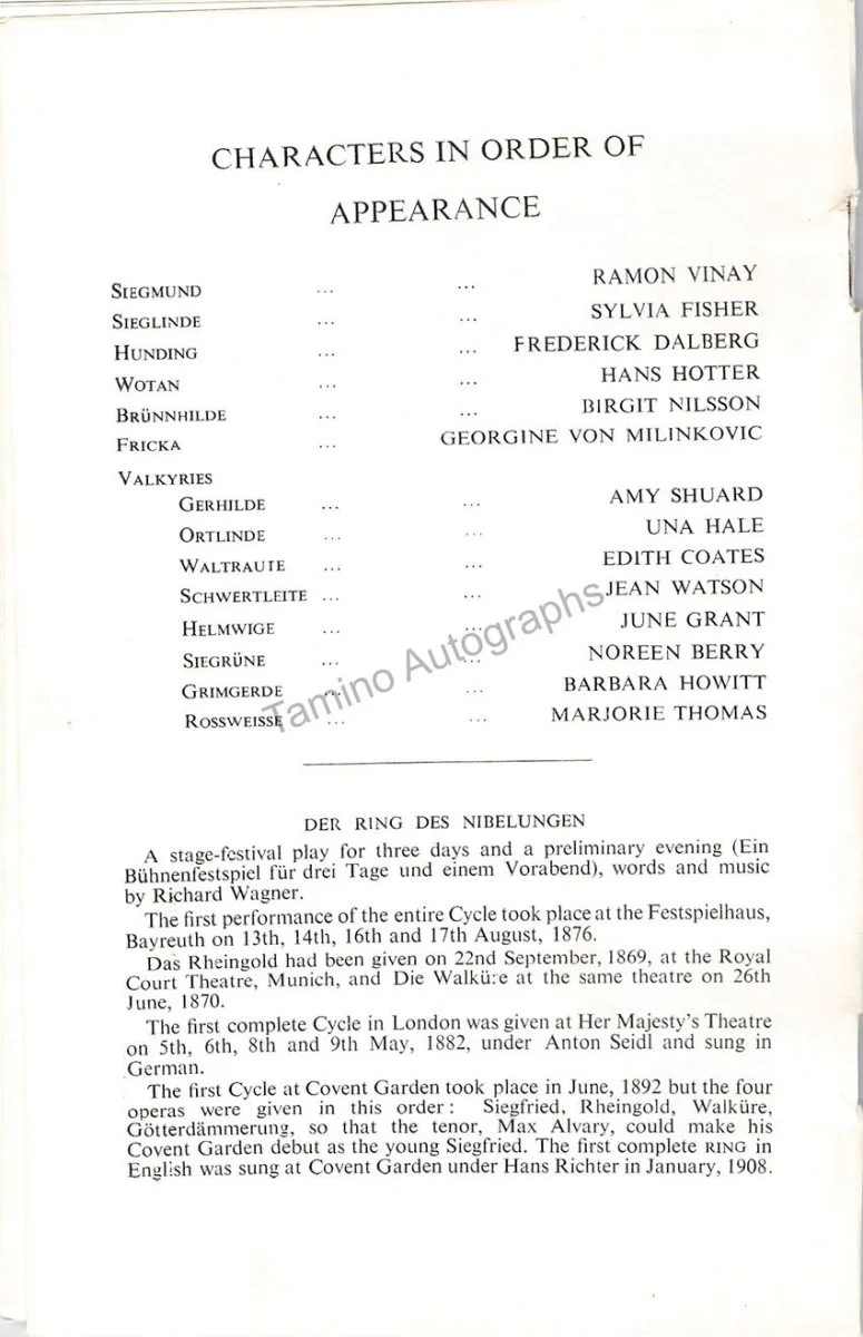 Der Ring des Nibelungen - Royal Opera House at Covent Garden - Set of 4 Programs - Image 12