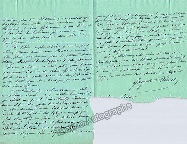 Ducrest, Georgette - Autograph Letter Signed + Autograph Note Signed - Image 2