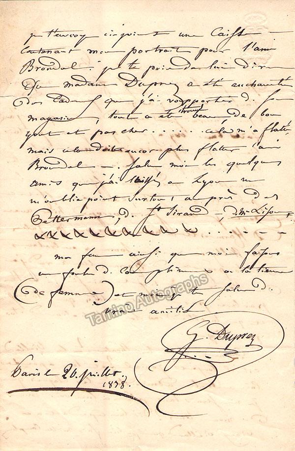 Duprez, Gilbert - Lot of 4 Signed Letters + Contract - Image 2