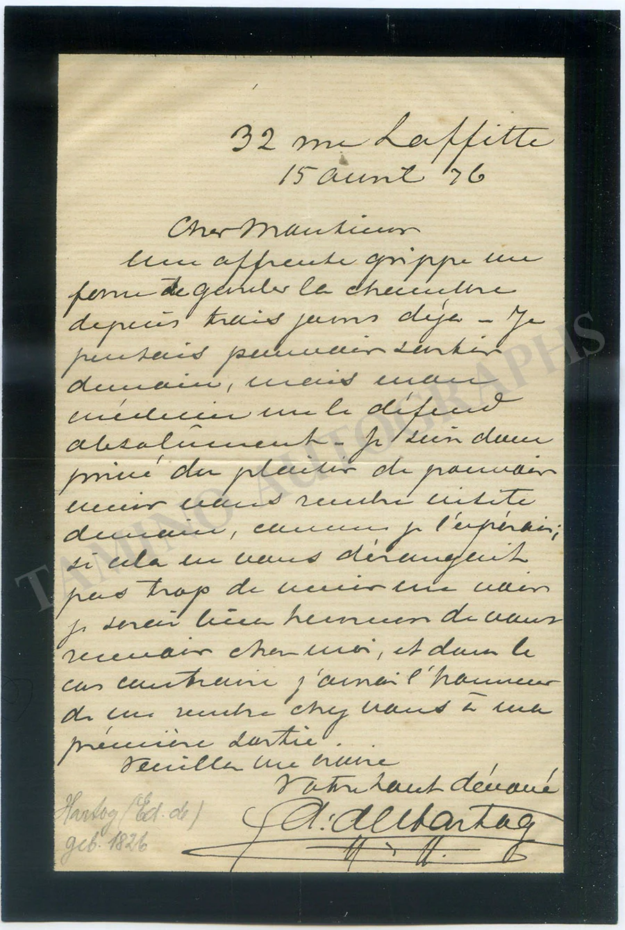 De Hartog, Edouard - Set of 2 Autograph Letters Signed - Image 3
