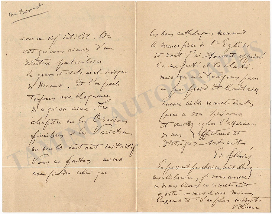 Schure, Edouard - Autograph Letter Signed 1921 & Visiting Card - Image 2