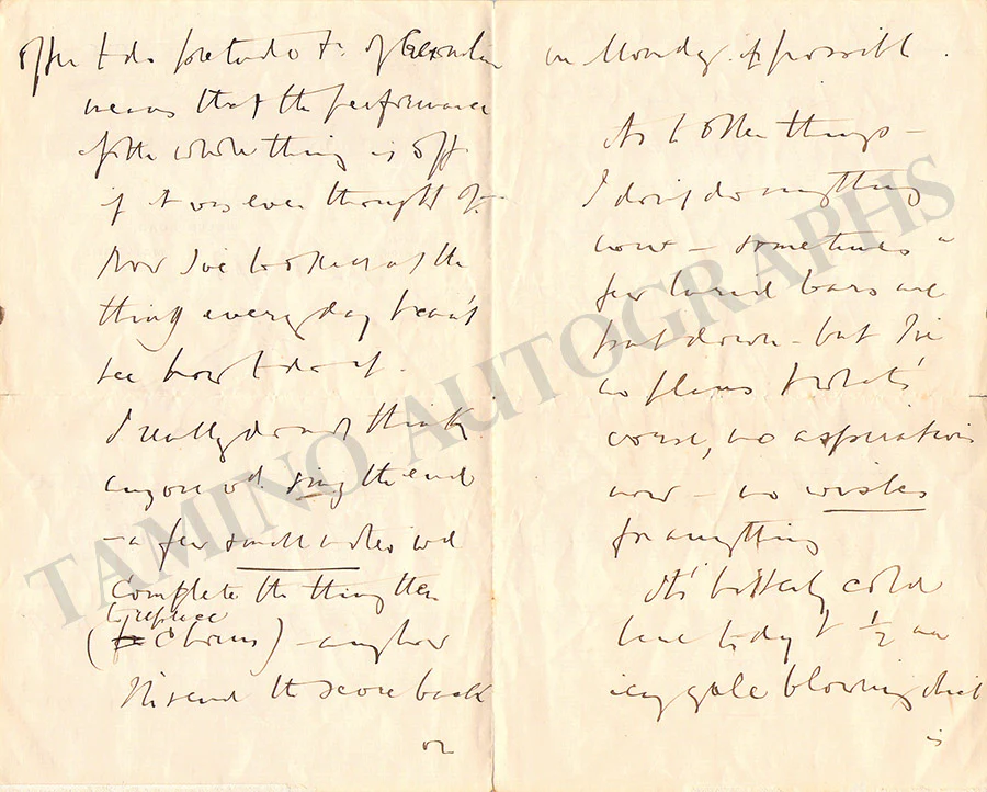 Elgar, Edward - Autograph Letter Signed 1907 - Image 2