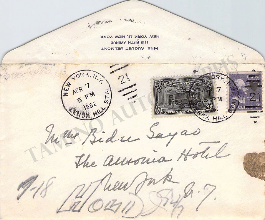 Belmont, Eleanor - Set of 2 Autograph Letters Signed - Image 3