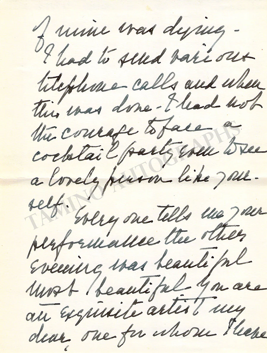 Belmont, Eleanor - Set of 2 Autograph Letters Signed - Image 5