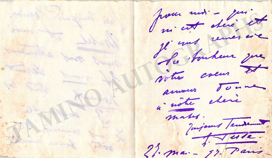 Duse, Eleonora - Autograph Letter Signed - Image 2