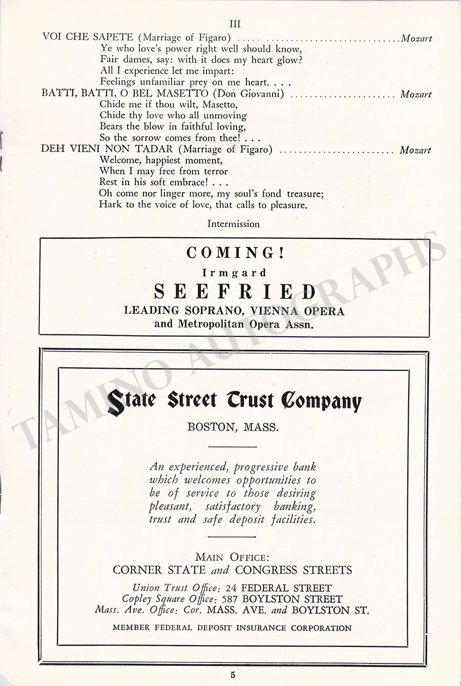 Schwarzkopf, Elisabeth - Signed Programs (Various Options) - Image 2