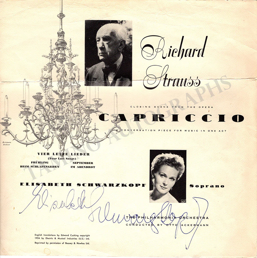 Schwarzkopf, Elisabeth - Signed Programs (Various Options) - Image 20