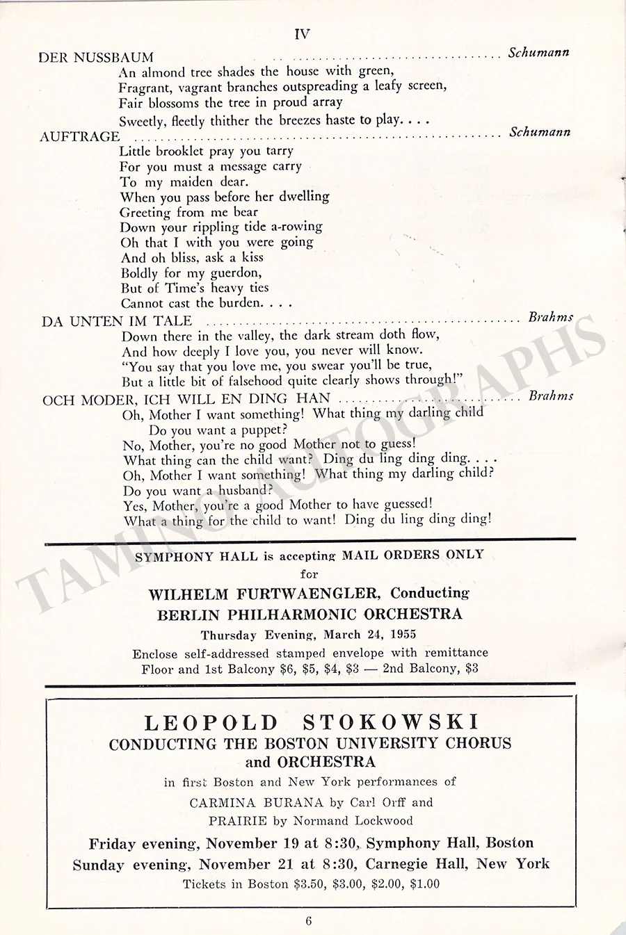 Schwarzkopf, Elisabeth - Signed Programs (Various Options) - Image 3