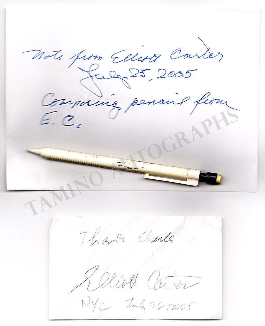 Carter, Elliott - Book with his Autograph Notes for Concerto for Orchestra World Premiere - Image 23