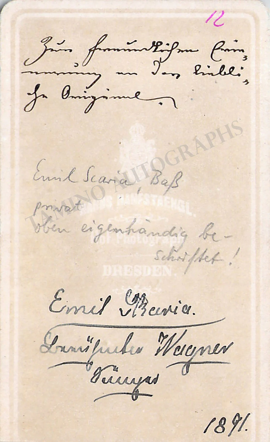 Scaria, Emil - Vintage CDV - Image 2