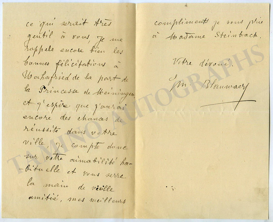 Blauwaert, Emile - Set of 2 Autograph Letters Signed - Image 3