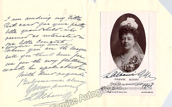 Albani, Emma - Autograph Manuscripts (Various Options) - Image 9