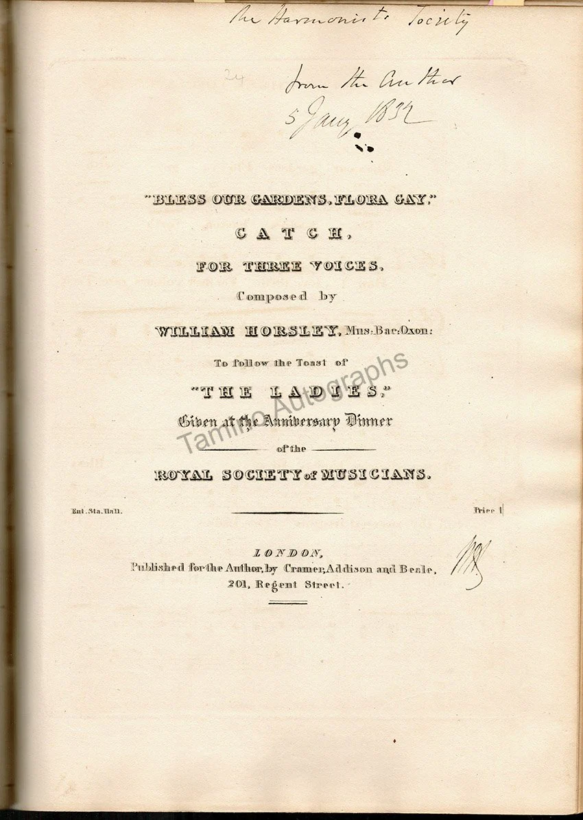 English Composers - Bound Collection of Signed Scores 1840s - Image 5