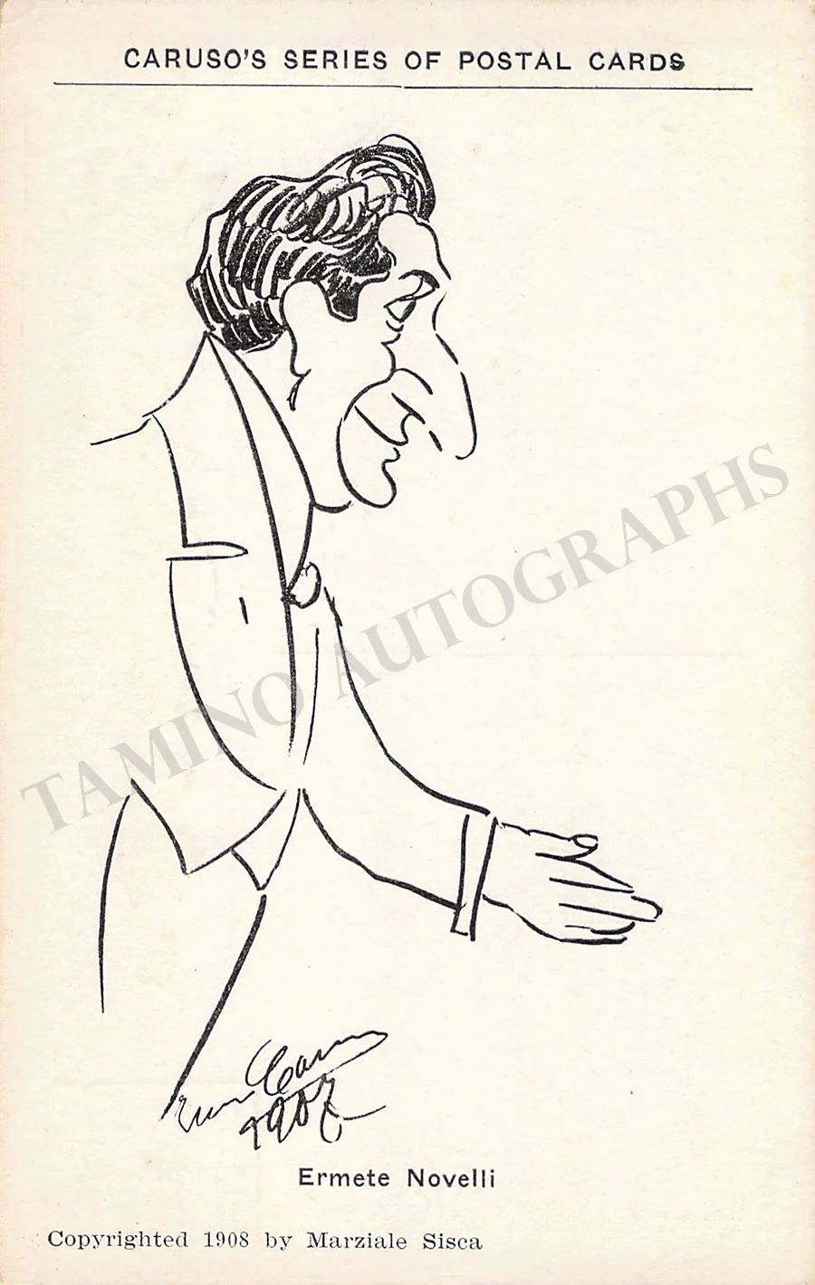 Caruso, Enrico - Collection of 10 Postcards with his Caricatures - Image 3