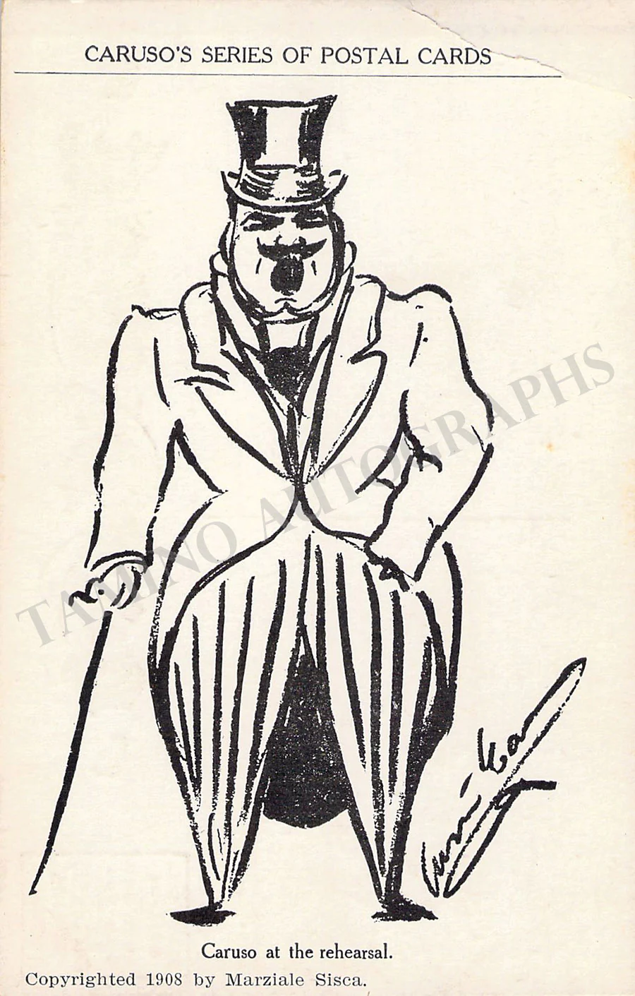 Caruso, Enrico - Collection of 10 Postcards with his Caricatures - Image 4