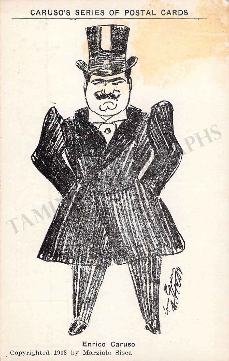 Caruso, Enrico - Collection of 10 Postcards with his Caricatures - Image 5