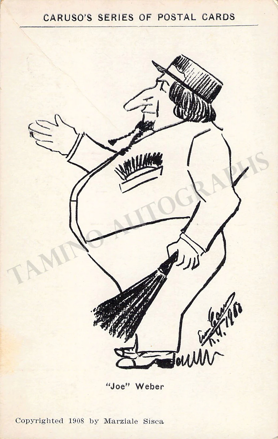 Caruso, Enrico - Collection of 10 Postcards with his Caricatures - Image 8