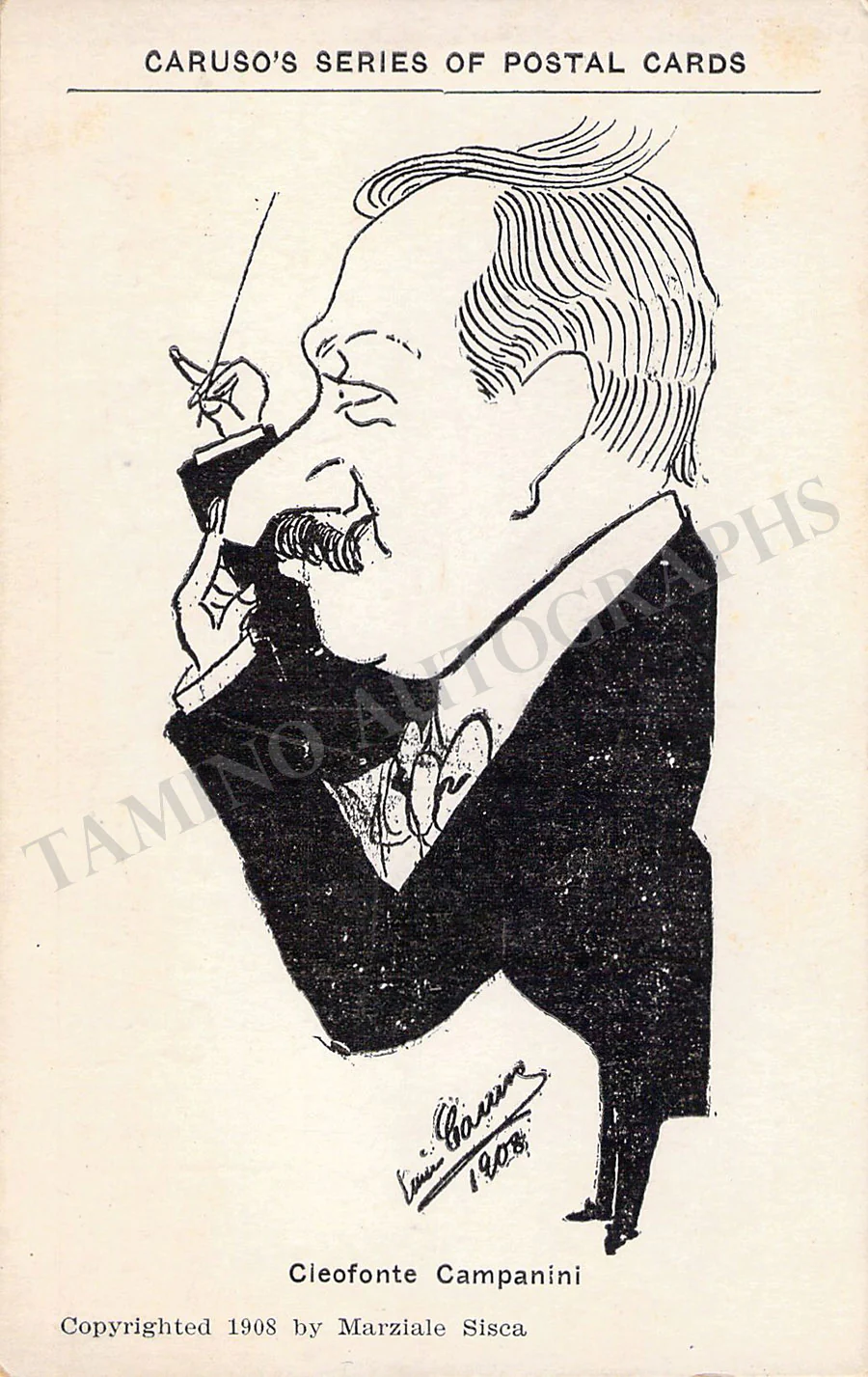 Caruso, Enrico - Collection of 10 Postcards with his Caricatures - Image 9