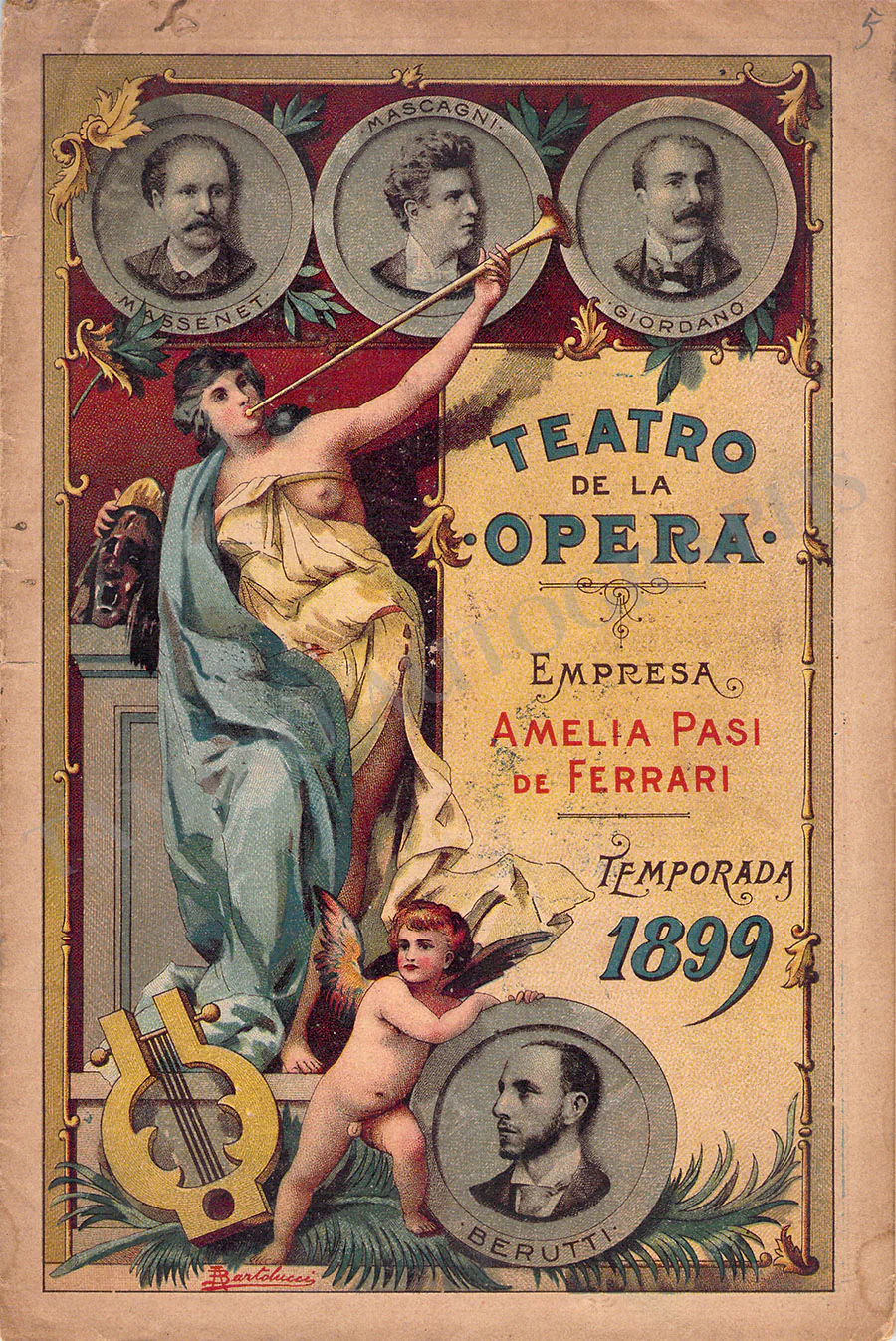 Caruso, Enrico & Others - Set of 4 Unsigned Programs Teatro de la Opera 1899 - Image 7