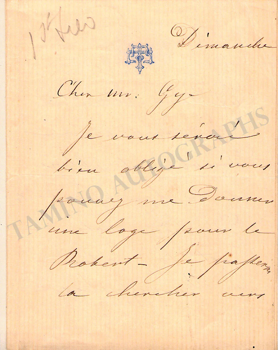 Tamberlik, Enrico - Autograph Manuscripts (Various Options) - Image 12